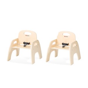 Foundations Simple Sitter 9” Chaises à faible teneur en bois, chaises pour enfants en bois empilables avec finition de qualité de service alimentaire, paquet de 2