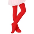 thumbnail image 1 of MIASHUI Collants pour Filles Collants de Ballet pour Filles Bas de Danse Collants, Rouge, 8-9 Ans, 1 of 4