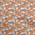 thumbnail image 1 of oneOone Rayon Orange Fabric Skull Sewing Material Print Fabric By The Yard 56 Inch Wide, 1 of 4
