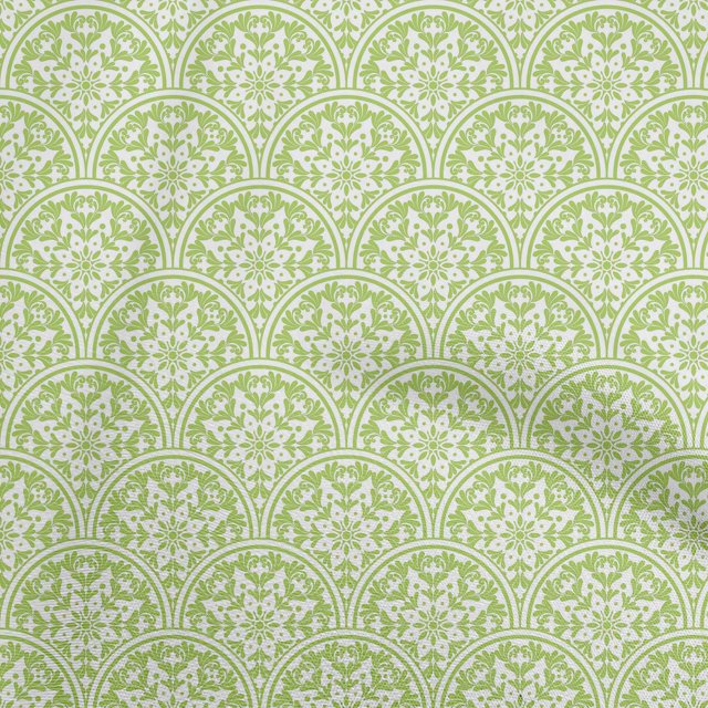 oneOone Cotton Poplin Light Green Fabric Mosaic Sewing Craft Projects Fabric Prints By Yard 42 Inch Wide