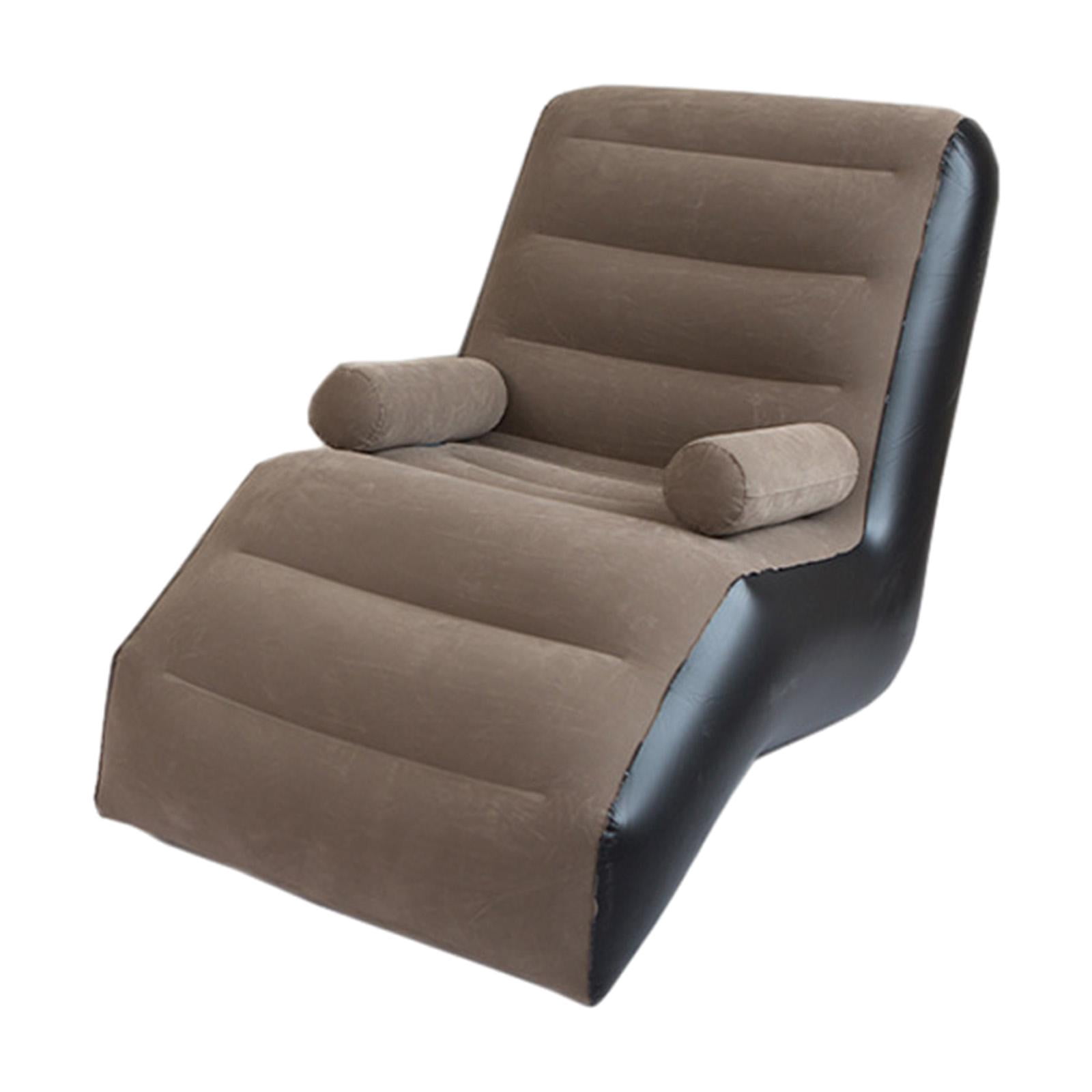 Xingzhi Inflatable Chair Sofa PVC Soft Folding Lazy Sofa for Home Bed Indoor Outdoor Brown