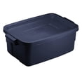 thumbnail image 3 of Rubbermaid Contenant de Rangement Empilable de 3 Gal, Indigo Foncé Métallisé (Lot de 12), 3 of 10