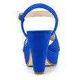thumbnail image 3 of BLISSFUL STEP Sandales Slingback à Plateforme à Talon Épais à Bride pour Femmes, 3 of 7