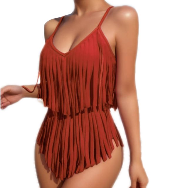 LSLJS Women's Padded Plus Size Overlay Print Bikini Swimsuit, One-piece Swimsuit