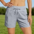 thumbnail image 2 of Yammkia Shorts de Course Athlétiques pour Femmes Shorts de Randonnée pour Femmes Légers à Séchage Rapide Shorts Résistants à l'Eau avec Poches (Gris Pâle, TP), 2 of 3