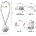 thumbnail image 3 of 4 Inch White Bungee Cords with Ball, Tarp Tie Down Cord, 10 Pcs, 3 of 5
