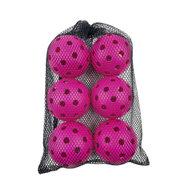 6Pcs Outdoor Pickleball Balls Set. Standard 40 Holes 74mm Ball》