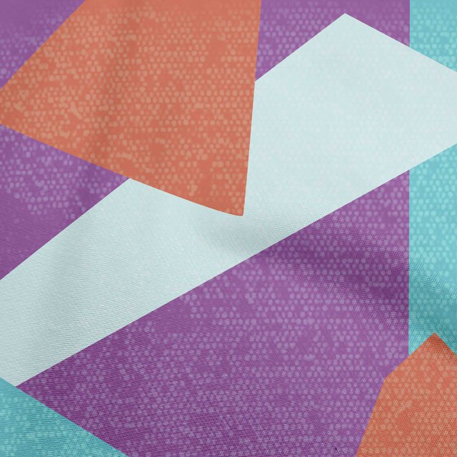 oneOone Rayon Violet Fabric Geometric Abstract Random Shapes Sewing Craft Projects Fabric Prints By Yard 56 Inch Wide