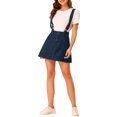 thumbnail image 1 of Unique Bargains Jupe à Bretelles Mini TP pour Femme, Bleu Foncé, Lot de 1, 1 of 7
