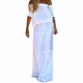 thumbnail image 1 of WTXUE Robes d'Été pour Femmes 2024, Robe d'Été pour Dames Couleur Unie Décontractée Couleur Unie à une Épaule Taille Élastique à Manches Courtes, Robe Blanche Femme, Blanc m, 1 of 5