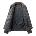 thumbnail image 4 of PEONAVET Mens Jacket Men's Solid Color Zipper Cardigan Long Sleeved Lapel Workwear Jacket, 4 of 5