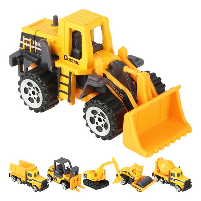 Excavator, Long Life Scale Alloy & Plastic Material Excavator, 6pcs Engineering Vehicle Toy, For Kids Gift Decoration