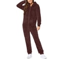 thumbnail image 2 of Combinaison pour Femmes à Manches Longues avec Capuchon, Pyjama une-Pièce Décontracté d'Hiver Chaud, Tenue de Nuit, Combinaisons Grande Taille pour Femmes aux Formes en Liquidation, 2 of 6