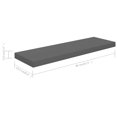 thumbnail image 4 of vidaXL Floating Wall Shelf High Gloss Grey 80x23.5x3.8 cm MDF, 4 of 4