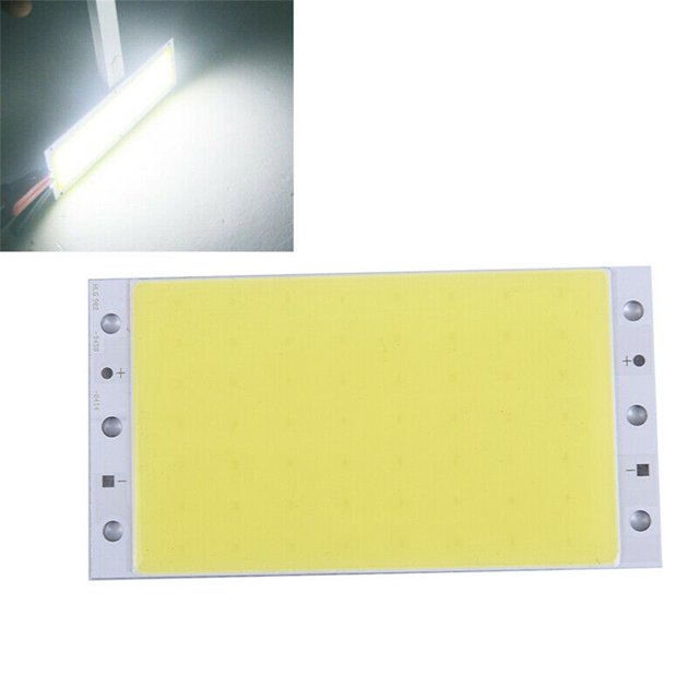 TopOne 94x50mm Rectangular Uniform Cob Led Panel Light 12-14v 20 Ultra Bright Strip Lamp Board