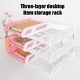 thumbnail image 1 of 3 Tier Stackable Letter Tray Desk Paper Organizer Plastic File Document Storage Rack for Home Office School, 1 of 7