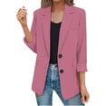 thumbnail image 2 of Liquidation! Cardigan pour Femmes Cardigans pour Femmes Veste Décontractée pour Femmes Poches Manches Longues Bouton avant Travail Col à Revers Veste à Boutons Pk2 S, 2 of 9