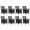 thumbnail image 2 of vidaXL 9 Piece Outdoor Dining Set Poly Rattan Black, 2 of 5
