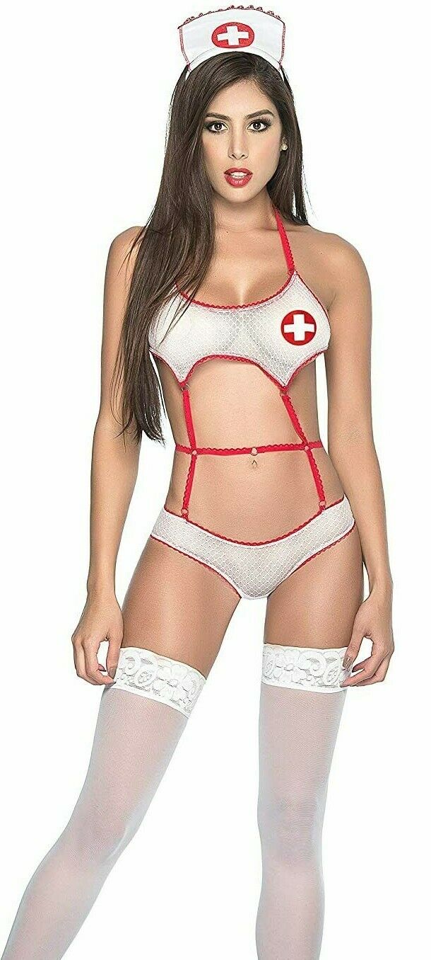 Lingerie Infirmière Amusante et Aguichant Costume de Jeu de Rôle, Grand