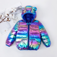 thumbnail image 1 of PatPat Toddler Boy/Toddler Girl 3D Ear Design Metallic Quilted Cotton-Padded Jacket, 1 of 6