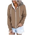 thumbnail image 2 of Timegard Sweatshirts for Women Drawstring Hoodies Pullover Top Fall Casual Loose Cardigan with Pockets, 2 of 4