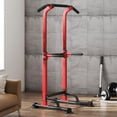 thumbnail image 4 of SOGES Height Adjustable Power Tower Dip Stands Pull up Bar Strength Training for Home Gym Red, 4 of 8