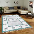 thumbnail image 1 of Casavani Home Dcor Boho Flat Weave Area Rug, Blue 2x3 feet, 1 of 6