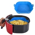 thumbnail image 1 of TIMIFIS Air Silicone Pots en pour Friteuse à, Panier en Silicone pour Friteuse à Air Chaud, Accessoires de Four pour Friteuses à Air Sûrs pour les Aliments, Remplacement du Papier Parchemin, Doublure Réutilisable en Silicone pour Friteuse à Air s'Adapte à la Friteuse à Air, 1 of 7