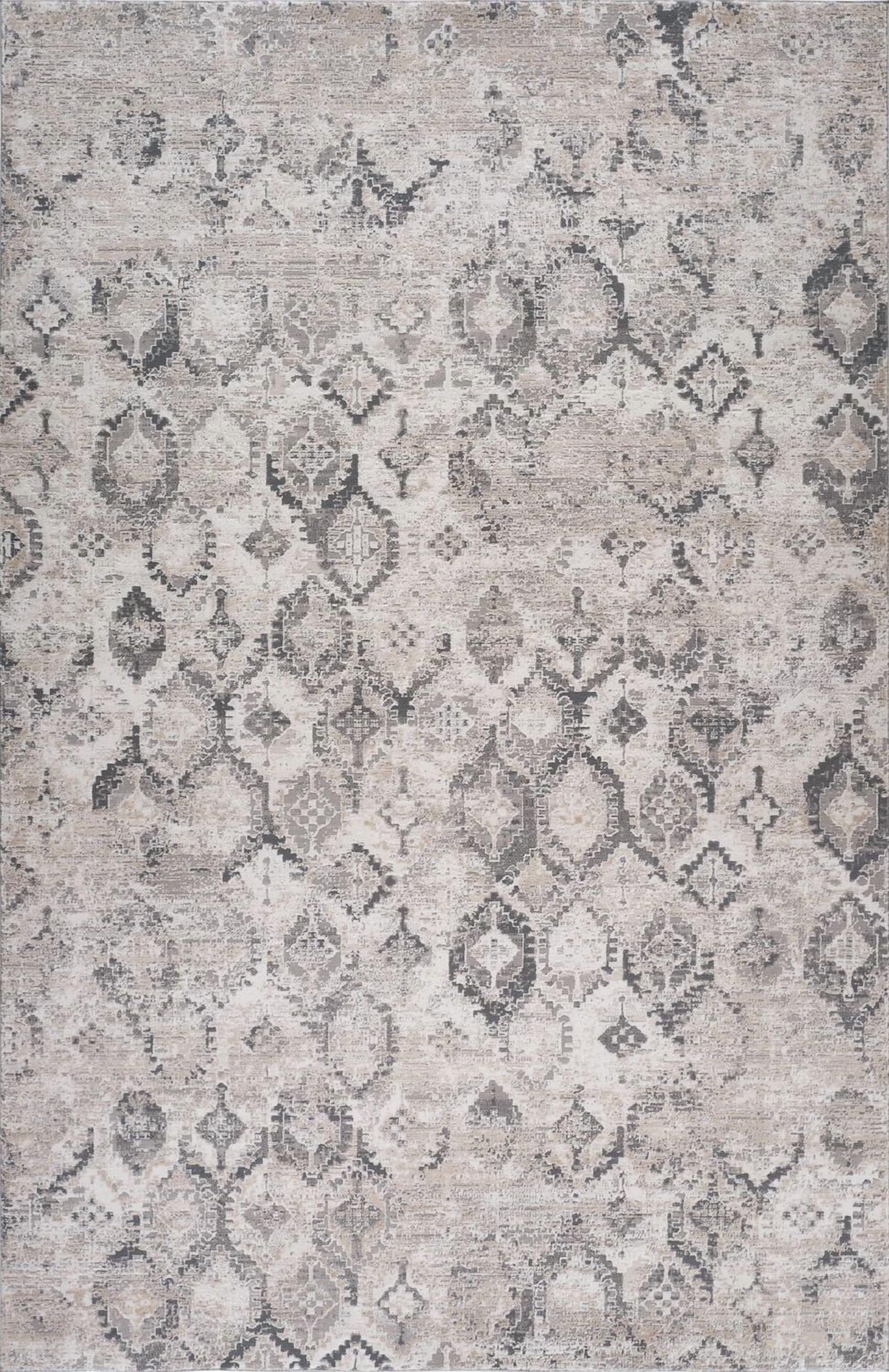 Tapis d'interieur Rug Branch Atlas Fractal, beige gris, moderne - Salon, chambre, salle a manger et cuisine