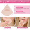 thumbnail image 4 of 6 PCS Powder Puffs, Pure Cotton Soft Triangle Wedge Makeup Powder Puff for Loose Powder Mineral Powder Body Powder Cotton Velour Cosmetic Foundation Sponge Makeup Tool (Nude), 4 of 5