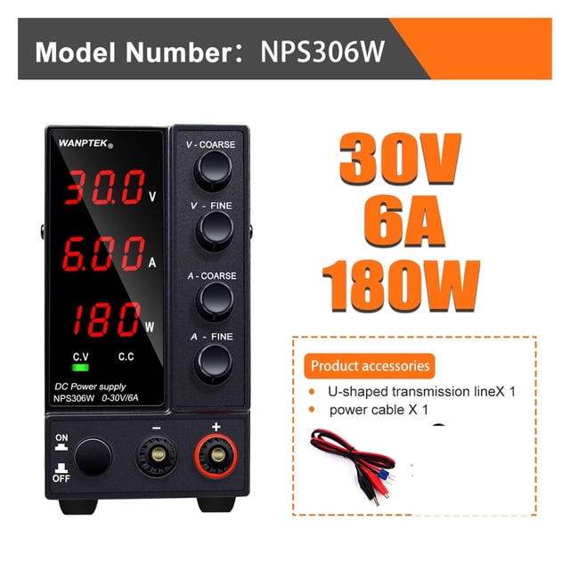 Adjustable DC Power Supply 30V 10A LED Lab Power Supply 60V 5A Voltage Regulator Stabilizer Switching Bench Source ,Excellent Compatibility