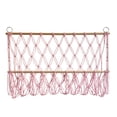 thumbnail image 4 of Abbracc Wall Hanging Net Plush Toy Net Handwoven Boho Macrame Stuffed Animal Hammock Pink, 4 of 9