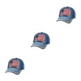 thumbnail image 1 of Decodeary Fashionable Baseball Cap Adjustable And Sun Defended Multi-colors Hat Denim 3 3Set, 1 of 6
