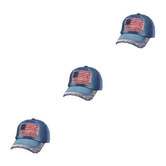 Decodeary Fashionable Baseball Cap Adjustable And Sun Defended Multi-colors Hat Denim 3 3Set