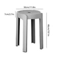 thumbnail image 3 of HOARBOEG Home Chairs Made Of Thick Plastic Can Be Stacked And Stacked. Dining Table Stools Windmill Stools High Round Stools Rubber Stools And Simples Chairs, 3 of 6