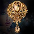thumbnail image 1 of Heliisoer European And American Luxury Banquet Jewelry Drop Brooch, 1 of 3