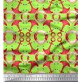thumbnail image 1 of Soimoi Green Velvet Fabric Life Ring & Anchor Hook Nautical Fabric Prints By Yard 58 Inch Wide, 1 of 1