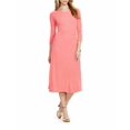 thumbnail image 2 of Lauren Ralph Lauren Geranium Pink Ruched Stretch Jersey Fit & Flare Dress, 2 of 9