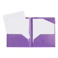 thumbnail image 1 of ZTTD Plastic Folders with Pockets, Pack of 1, Poly Two Pocket Folder, Heavy Duty 2 Pocket File Folders A5 Size, 2-Pocket Folders for Home and Office (Style5-Purple), 1 of 5