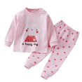 thumbnail image 1 of Pisexur Tenue d'Automne pour Bébé Fille Garçon, Ensemble de Pyjama pour Tout-Petits Garçons Filles, Mode Décontractée, Floral, Col Rond, Manches Longues, Chandail à Enfiler et Pantalon, Tenue de Nuit, Ensemble 2 Pcs pour Enfants, 3 Mois à 6 Ans, 1 of 3