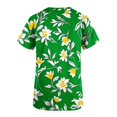 thumbnail image 4 of Liquidation Fatuov Tuniques Médicales pour Femmes à Col en V avec Poche T-Shirts Graphiques à Manches Courtes d'Été à Imprimé Floral Uniformes d'Infirmière Hauts Vert, 4 of 5