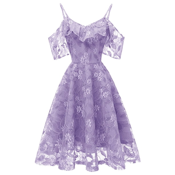 Pisexur Women's Wedding Guest Dress Vintage Embroidery Floral
