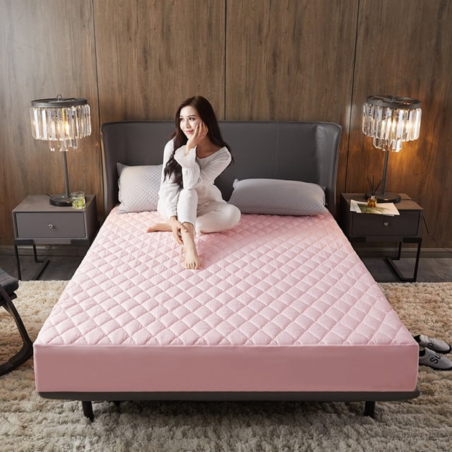 Youkk Easy To Assemble And Clean Mattress Protector Breathable For Mattress Protectors Mattress Pad Covers pink