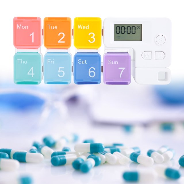 Portable Mini Weekly Medicine Reminder Pills Storage Box Organizer Case for Travel and Outdoor