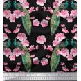 thumbnail image 1 of Soimoi Poly Georgette Fabric Floral & Peacock Bird Print Fabric by The Yard 52 Inch Wide, 1 of 3