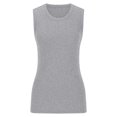 thumbnail image 4 of Yuyuzo Camisoles pour Femmes Col Rond Sans Manches Couleur Unie Sans Coutures Extensibles Couche de Base T-Shirts, 4 of 6