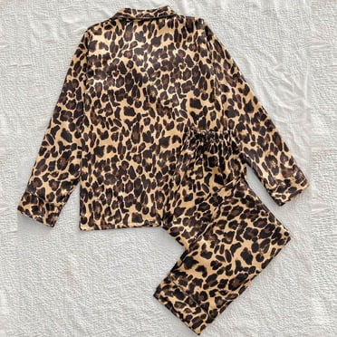 Pyjama en Satin pour Femmes Grande Taille en Liquidation Pyjama à Manches Longues Classique à Boutons Tenue de Détente en Soie Pjs Chemise de Nuit à Boutons Ensembles de Détente Doux