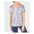 thumbnail image 1 of IDEOLOGY T-Shirt à Manches Courtes Col Rond Extensible Tie Dye pour Femmes Violet TG, 1 of 1