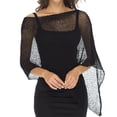 thumbnail image 1 of Black Wraps Mesh Poncho Womens Poncho Lightweight Summer Pullover Sweater, 1 of 3