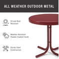 thumbnail image 2 of Afuera Living Table d'Appoint Moderne en Métal pour Patio, Fini Rouge Foncé Lustré, 2 of 6